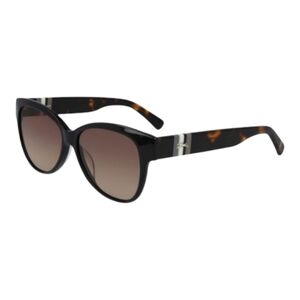 Longchamp Semi Cat-Eye Sunglasses In Black Havana LO635S